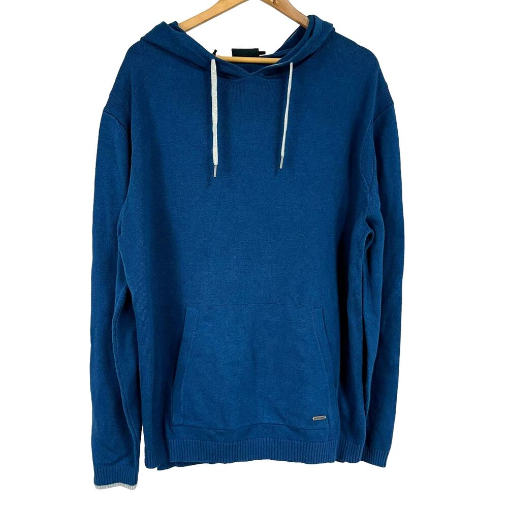 Rodd & Gunn NWT Kingsley Park Knit Teal Hooded Pullover Sweater Men's Size 2XL